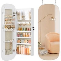 SONGMICS Schmuckschrank weiß 5 Fachböden mit Beleuchtung von SONGMICS