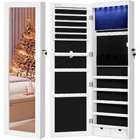 SONGMICS Schmuckschrank weiß ohne Fachböden mit Beleuchtung SONGMICS Schmuckschrank weiß ohne Fachböden mit Beleuchtung von SONGMICS