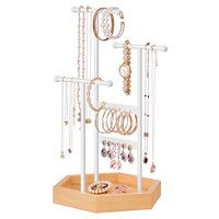 SONGMICS Schmuckständer weiß, natur 20,5 x 18,0 x 36,0 cm, 1 St. von SONGMICS