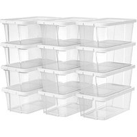 SONGMICS Schuhboxen 6,0 l transparent 20,0 x 35,0 x 12,5 cm, 12 St. von SONGMICS