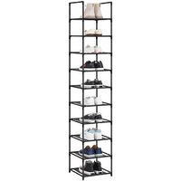 SONGMICS Schuhregal schwarz 33,0 x 33,0 x 173,0 cm SONGMICS Schuhregal schwarz 33,0 x 33,0 x 173,0 cm von SONGMICS
