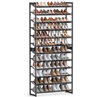 SONGMICS Schuhregal schwarz 92,5 x 30,7 x 223,0 cm, 1 St. von SONGMICS