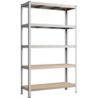 SONGMICS Schwerlastregal GLR060E01 silber, braun 120,0 x 60,0 x 200,0 cm von SONGMICS