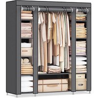 SONGMICS Stoffschrank, LSF03G grau 150,0 x 45,0 x 175,0 cm von SONGMICS