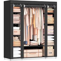 SONGMICS Stoffschrank, LSF03H schwarz 150,0 x 45,0 x 175,0 cm von SONGMICS