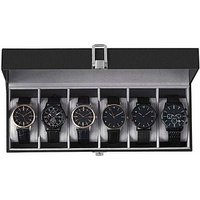 SONGMICS Uhrenbox schwarz, grau 25,5 x 20,2 x 7,8 cm, 1 St. von SONGMICS