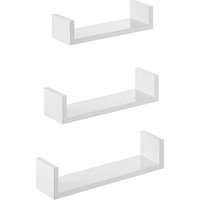 SONGMICS Wandregale-Set weiß 30,0/35,0/40,0 x 10,0 x 7,0/8,0/9,0 cm, 1 St. von SONGMICS