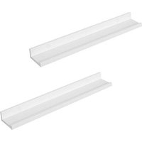 SONGMICS Wandregale weiß 60,0 x 10,0 x 2,0/5,0 cm, 1 St. von SONGMICS