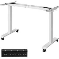 SONGMICS höhenverstellbares Schreibtischgestell weiß ohne Tischplatte, C-Fuß-Gestell weiß 107,5 - 175,0 x 60,0 cm von SONGMICS