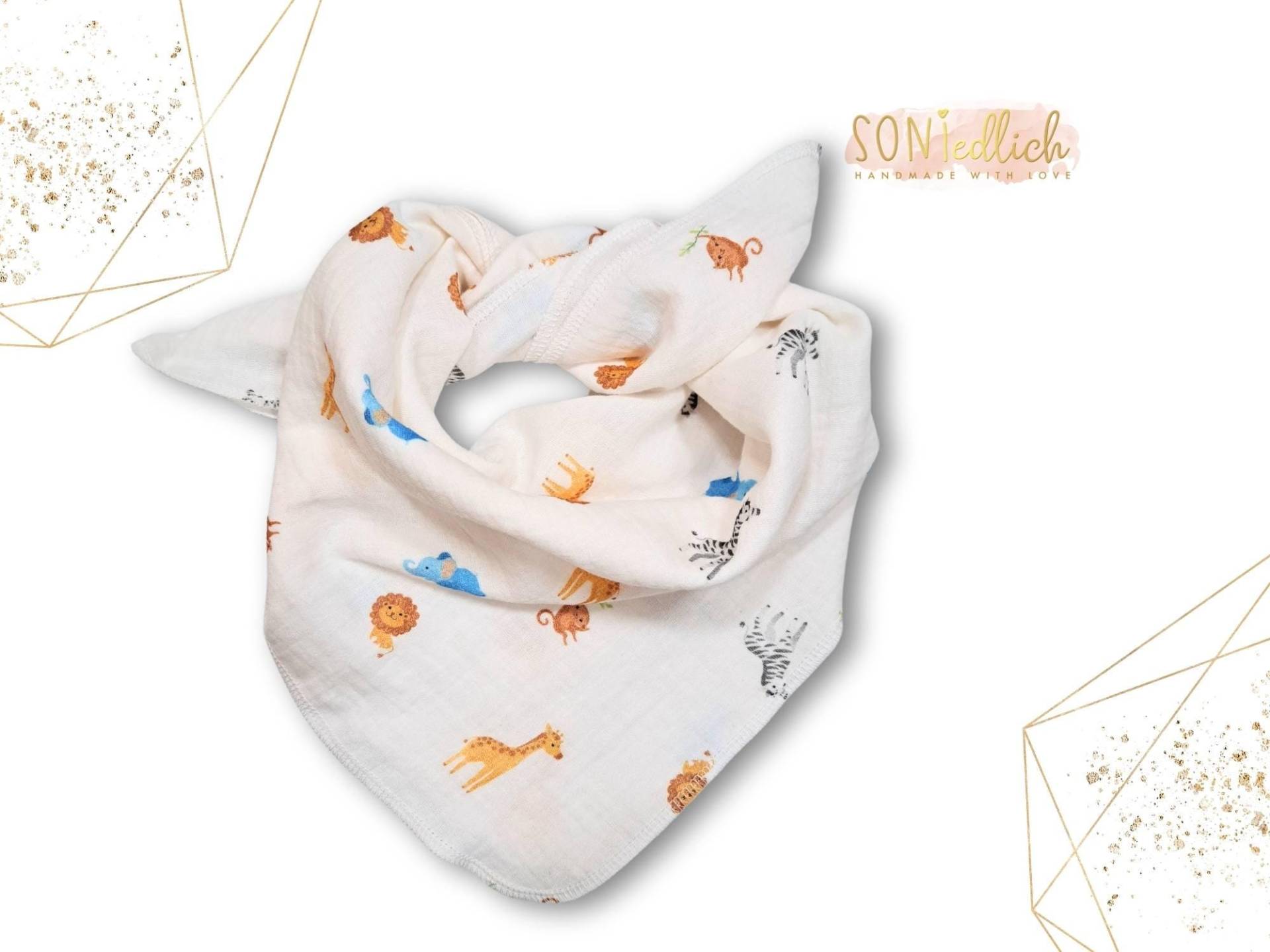 Musselintuch Für Babys Und Kinder/Halstuch Safaritiere 60 X cm Geschenk Zur Geburt, Taufe Oder Geburtstag Musselintuch Für Babys Und Kinder/Halstuch Safaritiere 60 X cm Geschenk Zur Geburt, Taufe Oder Geburtstag von SONIedlich