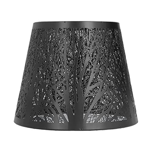 SONK Schmiedeeiserne Lampenabdeckung, zuverlässiger Lampenschirm Mini E27 für Schlafzimmer für Zuhause für Nacht(Schwarz) von SONK