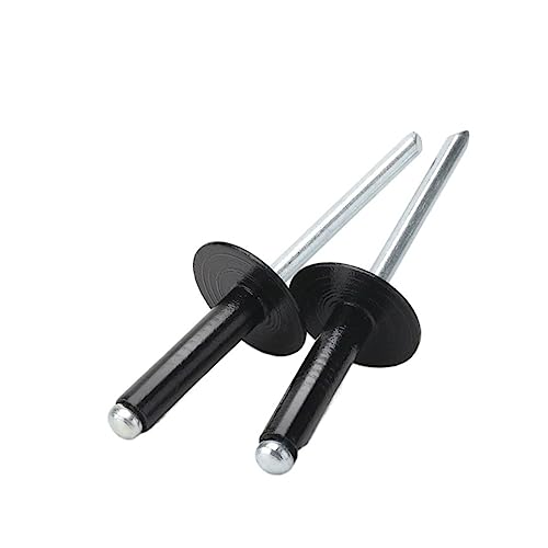 20–40 Stück Aluminium-Großflansch-Hohlblindnieten, große Kappe, Blatt, selbststeckende Niete, Dekoration, Zugnagel (Size : 30Pcs (M4 Black), Color : 35mm) von SONLED