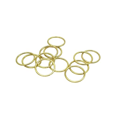 30 Stück 4 mm ~ 15 mm Metall-BH-Träger-Einstellschnallen, Unterwäsche-Schieber, Ringe, Clips for Dessous-Anpassung, DIY-Zubehör (Color : Gold Ring, Size : 12mm) von SONLED