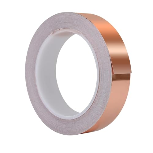 SOONPAM Kupferfolienband 25mm x 20m Leitfähiges Metallfolien-Klebeband für Gitarre, EMI-Abschirmung, Kunsthandwerk, Buntglas, Lötpapier-Schaltkreise, elektrische Reparaturen und Erdung SOONPAM Kupferfolienband 25mm x 20m Leitfähiges Metallfolien-Klebeband für Gitarre, EMI-Abschirmung, Kunsthandwerk, Buntglas, Lötpapier-Schaltkreise, elektrische Reparaturen und Erdung von SOONPAM