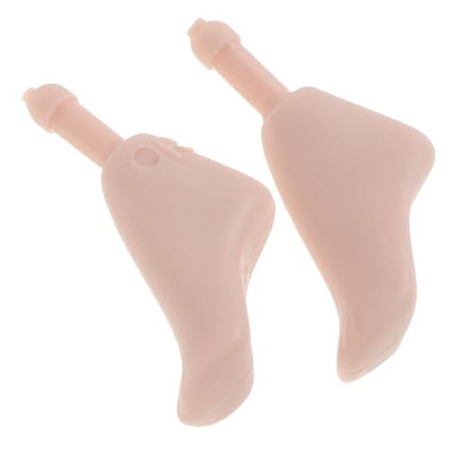 SOPOTUTU 1 Paar Puppenfußzubehör Falsche Füße Puppengelenke Puppenteile Mannequin-fuß Fußpuppe Für Socken Finger Requisiten Halloween-fingerpuppe Gefälschter Fuß Puppenkörper Rosa Plastik von SOPOTUTU