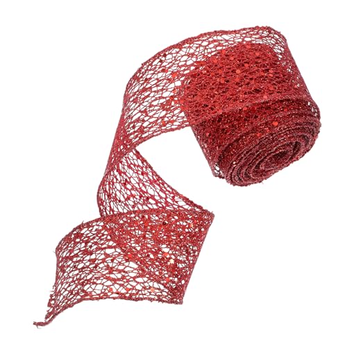 SOPOTUTU 1 Rolle Bogenband geschenkverpackung geschenkband party dekoration Hochzeit Dekorationsband Drahtkante Dekorband Maschenband für Kränze Band für Blumenstrauß Polyester rot SOPOTUTU 1 Rolle Bogenband geschenkverpackung geschenkband party dekoration Hochzeit Dekorationsband Drahtkante Dekorband Maschenband für Kränze Band für Blumenstrauß Polyester rot von SOPOTUTU