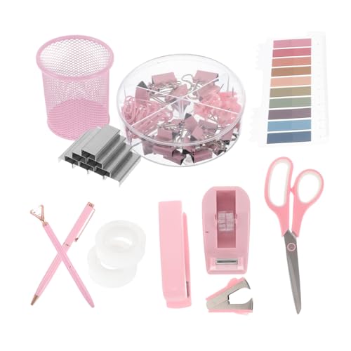 SOPOTUTU 1 Satz Bürobedarf Set mit Heftgerät Klebebandspender und Schreibtischorganizer Stilvolle Büroaccessoires für Frauen Praktische und Ästhetische Schreibtischutensilien Teiliges Set SOPOTUTU 1 Satz Bürobedarf Set mit Heftgerät Klebebandspender und Schreibtischorganizer Stilvolle Büroaccessoires für Frauen Praktische und Ästhetische Schreibtischutensilien Teiliges Set von SOPOTUTU