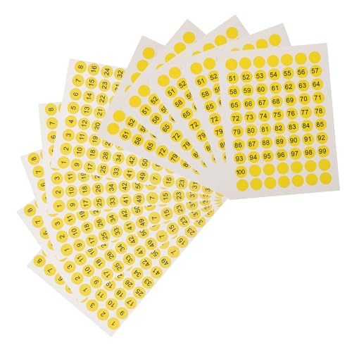 SOPOTUTU 1 Satz Nummernaufkleber Bunt Runde Aufkleber Kleine Etikettenaufkleber Kleine Aufkleber Etiketten Tagesetiketten Runden Nummerierte Aufkleber Kupferplattenaufkleber Yellow 10 Blatt SOPOTUTU 1 Satz Nummernaufkleber Bunt Runde Aufkleber Kleine Etikettenaufkleber Kleine Aufkleber Etiketten Tagesetiketten Runden Nummerierte Aufkleber Kupferplattenaufkleber Yellow 10 Blatt von SOPOTUTU