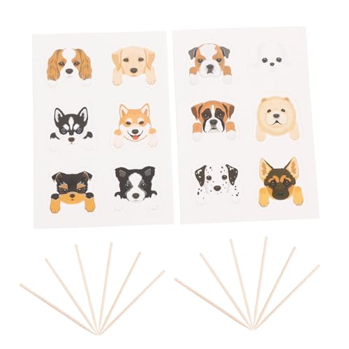 SOPOTUTU 1 Satz Teiliges Hundekuchen Topper Aus Papier Bunte Geburtstagsdeko Für Hunde Und Welpen Leichte Tortendeko Für Party Geeignet Als Cupcake Und Snackdekoration 36 Stück SOPOTUTU 1 Satz Teiliges Hundekuchen Topper Aus Papier Bunte Geburtstagsdeko Für Hunde Und Welpen Leichte Tortendeko Für Party Geeignet Als Cupcake Und Snackdekoration 36 Stück von SOPOTUTU