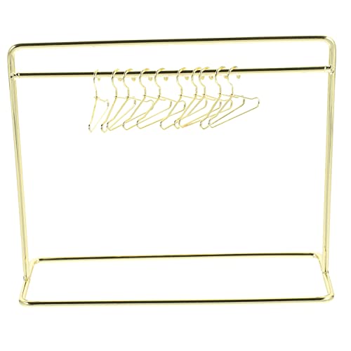 SOPOTUTU 1 Set Mini Kleiderständer Puppenkleiderbügel Babyzubehör Für Puppen Puppengarderobe Puppenkleiderhalter Präsentationsständer Mini Puppenständer Kleidungsstück von SOPOTUTU