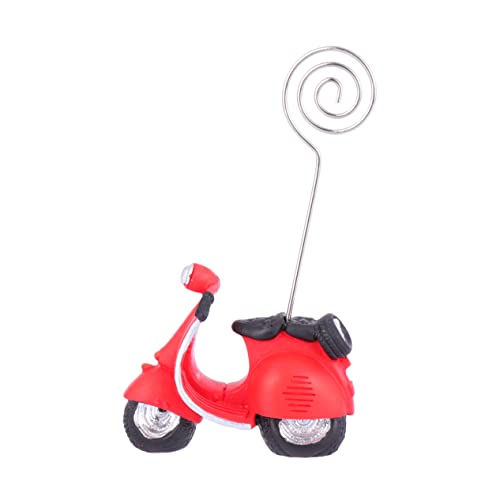 SOPOTUTU 1 Stück Desktop Foto Clip Halter Form Eines Mini Elektroautos Roter Memo Clip für Hochzeiten Geburtstage und Tischdekorationen Stabiler und Vielseitig Einsetzbar von SOPOTUTU