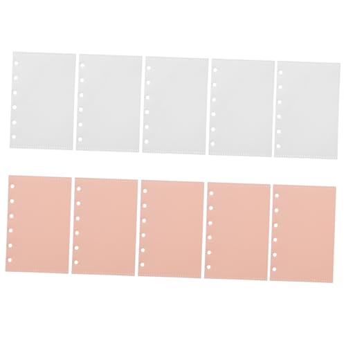 SOPOTUTU 10 Blatt Dokumententaschen Ring Ordnerhüllen Wasserdichte Transparente Binder für Lose Praktische Aufbewahrung und Transparent für Bürobedarf von SOPOTUTU