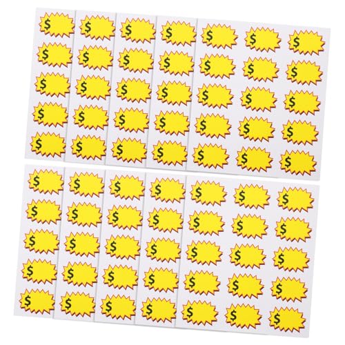 SOPOTUTU 10 Blatt Preisetiketten für Garagenverkäufe Abnehmbar und Selbstklebend Aufkleber pro Blatt für Preisauszeichnung im Einzelhandel Flohmärkten SOPOTUTU 10 Blatt Preisetiketten für Garagenverkäufe Abnehmbar und Selbstklebend Aufkleber pro Blatt für Preisauszeichnung im Einzelhandel Flohmärkten von SOPOTUTU