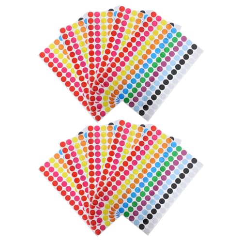 SOPOTUTU 10 Blatt Punktaufkleber Markierungsaufkleber Schulbedarf Selbstklebende Punkte Runde Punktaufkleber Haustierbuchstabenaufkleber Runde Farbaufkleber Punkte Party Dessert von SOPOTUTU