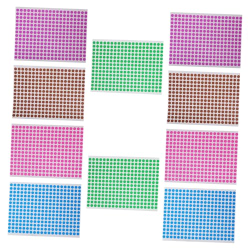 SOPOTUTU 10 Blatt Runde Klebepunkte Farbige Etiketten für Büro und Zuhause Selbstklebende Markierungspunkte zur Organisation und Kennzeichnung Farben Grün Blau Rosa Braun SOPOTUTU 10 Blatt Runde Klebepunkte Farbige Etiketten für Büro und Zuhause Selbstklebende Markierungspunkte zur Organisation und Kennzeichnung Farben Grün Blau Rosa Braun von SOPOTUTU