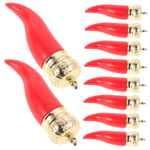 SOPOTUTU 10 Pcs Peppers Für Charmanhänger Rot Paprika Charme Schmuckzubehör Erkenntnisse Für Armband Halskette DIY Garlandhandwerk Machen von SOPOTUTU