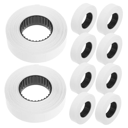 SOPOTUTU 10 Rollen Spezialpapier Für Preisauszeichnungsmaschine Etikettenpapier Etikettendruckerpapier Preisetiketten Preismarker Etikettierer Aufkleber Verkaufsaufkleber Weiße von SOPOTUTU