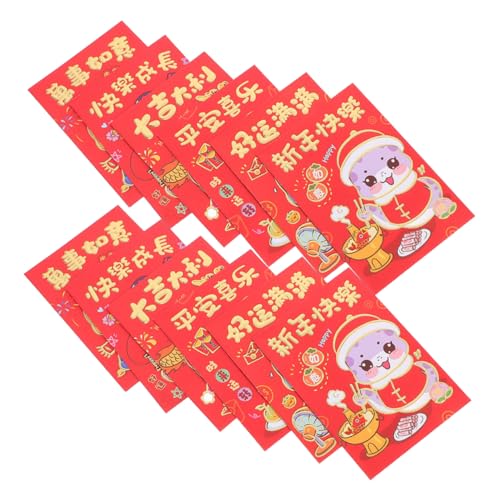 SOPOTUTU 10 Sätze Rote Umschläge für Chinesische Neujahr Cartoon Schlange Geldumschläge Traditionell für Wohlstand für Frühlingsfest und Feierlichkeiten SOPOTUTU 10 Sätze Rote Umschläge für Chinesische Neujahr Cartoon Schlange Geldumschläge Traditionell für Wohlstand für Frühlingsfest und Feierlichkeiten von SOPOTUTU