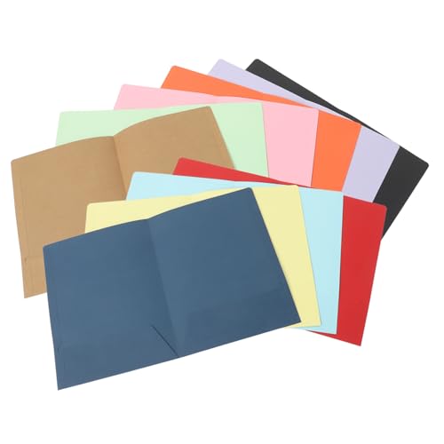 SOPOTUTU 10 Stück Aktenordner aktenorganizer bürobedarf Doppelte Taschenmappe Vertragsordner Vertragsmappe Dateiordner-Organizer Ordner mit Ordnern Notizbuchteiler mit Taschen Papier von SOPOTUTU
