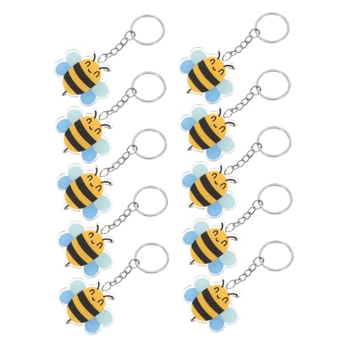 SOPOTUTU 10 Stück Biene Schlüsselanhänger Bienendekor Bienenspielzeug die Biene bienen deko bienen schlüsselanhänger Tasche hängende Dekoration Cartoon-Bienen-Schlüsselanhänger- Acryl SOPOTUTU 10 Stück Biene Schlüsselanhänger Bienendekor Bienenspielzeug die Biene bienen deko bienen schlüsselanhänger Tasche hängende Dekoration Cartoon-Bienen-Schlüsselanhänger- Acryl von SOPOTUTU