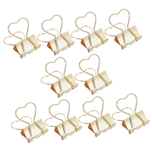 SOPOTUTU 10 Stück Binder Clips Metall Goldfarbene Herzform Kleine Büroklammern Vielseitig für Dokumente Rechnungen und Kreative Projekte im Büro und Zuhause SOPOTUTU 10 Stück Binder Clips Metall Goldfarbene Herzform Kleine Büroklammern Vielseitig für Dokumente Rechnungen und Kreative Projekte im Büro und Zuhause von SOPOTUTU