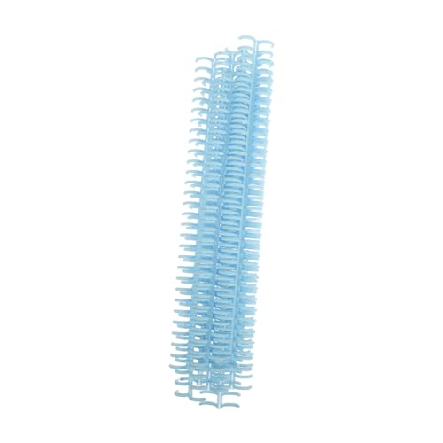 SOPOTUTU 10 Stück Buchbindescheiben Ordnerrücken Buchbindering kleine Binderinge Spiralbindungsspulen aus Kunststoff Loseblatt-Schnallenring Kammbindungsstacheln Plastik Blau von SOPOTUTU
