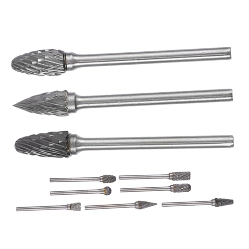 SOPOTUTU 10 Stück Hartmetallfräser Doppelschnitt Teiliges Wolframkarbid Rotary Burr für Holzbearbeitung Metall Gravur Polieren Kompatibel Langlebig Robust SOPOTUTU 10 Stück Hartmetallfräser Doppelschnitt Teiliges Wolframkarbid Rotary Burr für Holzbearbeitung Metall Gravur Polieren Kompatibel Langlebig Robust von SOPOTUTU
