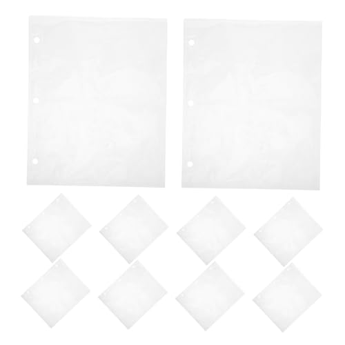 SOPOTUTU 10 Stück Kartenalbum lose Blatt Hefter mit Plastikhüllen Kartentasche Kartenhalter für Spielkarten durchsichtige Einbandhüllen Standard-Kartenhüllen pp Transparent von SOPOTUTU