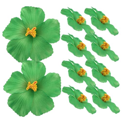 SOPOTUTU 10 Stück Künstliche Hibiskusblumen für Tropische und Partydekorationen Teiliges Langlebige Blumen für Haar und Tischdeko Sommerliche von SOPOTUTU