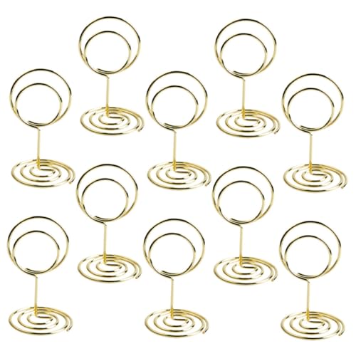 SOPOTUTU 10 Stück Metall Notizhalter Rund Goldfarbig Vielseitig als Tischkartenhalter Fotoclips Memo Namenskartenhalter für Hochzeit Party Büro und Dekoration SOPOTUTU 10 Stück Metall Notizhalter Rund Goldfarbig Vielseitig als Tischkartenhalter Fotoclips Memo Namenskartenhalter für Hochzeit Party Büro und Dekoration von SOPOTUTU