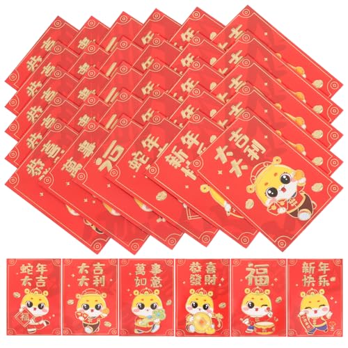 SOPOTUTU 10 Stück Neujahrs Rote Umschläge im Jahr Schlange Traditionelle Hong Bao Glücksumschläge für Frühlingsfest Dekorative Rote Umschläge für Geldgeschenke von SOPOTUTU