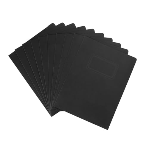 SOPOTUTU 10 Stück Papierordner mit Faltbare Schwarze Dokumentenmappe aus Robustem Papier Sicherer Schutz für Akten für Büro Schule und Heimorganisation von SOPOTUTU