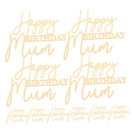 SOPOTUTU 10 Stück Teiliges Cake Topper Mom Birthday Party Decorations Stilvolle Langlebige Happy Birthday Kuchen Deko für Frauen Mädchen Geburtstagsfeier von SOPOTUTU