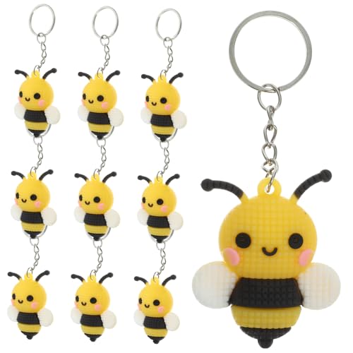 SOPOTUTU 10 Stück Teiliges Cartoon Biene Schlüsselanhänger Langlebiger Bienen Anhänger für Schlüssel Rucksack und Partytüten Niedliche Bienen Deko für Geburtstag und SOPOTUTU 10 Stück Teiliges Cartoon Biene Schlüsselanhänger Langlebiger Bienen Anhänger für Schlüssel Rucksack und Partytüten Niedliche Bienen Deko für Geburtstag und von SOPOTUTU