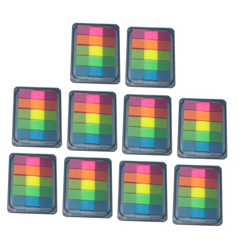 SOPOTUTU 10 Stück Teiliges Fluoreszierendes Index Label Selbstklebende Haftnotizen Pet Material Wiederverwendbar Transparent Bunte Seitenmarker für Büro Schule Organisation SOPOTUTU 10 Stück Teiliges Fluoreszierendes Index Label Selbstklebende Haftnotizen Pet Material Wiederverwendbar Transparent Bunte Seitenmarker für Büro Schule Organisation von SOPOTUTU