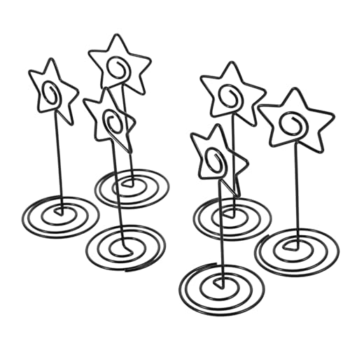 SOPOTUTU 10 Stück Teiliges Schwarze Stern förmige Tischkartenhalter aus Stahl Vielseitiger Memo clip für Fotos Visitenkarten und Tischnummern Praktische Aufsteller für Büro und SOPOTUTU 10 Stück Teiliges Schwarze Stern förmige Tischkartenhalter aus Stahl Vielseitiger Memo clip für Fotos Visitenkarten und Tischnummern Praktische Aufsteller für Büro und von SOPOTUTU