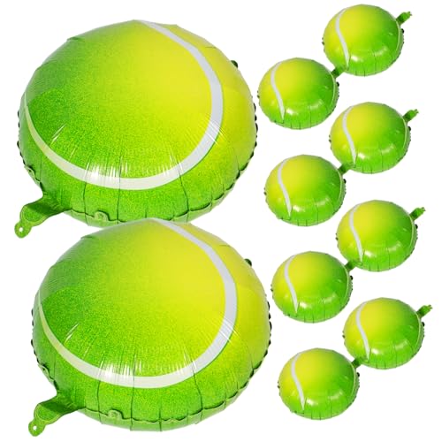 SOPOTUTU 10 Stück Tennisballons Goldgelb Für Große Zahlen Sport Babyparty Dekorationen Verschiedene Tennisfolien Sportfolienballons Luftballons Tennisparty Dekoration Luft von SOPOTUTU