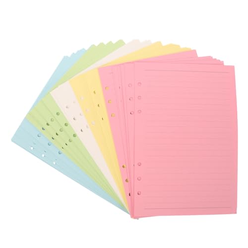 SOPOTUTU 100 Blatt Nachfüllpapier Farben Liniertes Gelocht Nachfüllbare Ringbuch Einlagen für Notizbuch Journal Budgetplaner Geeignet SOPOTUTU 100 Blatt Nachfüllpapier Farben Liniertes Gelocht Nachfüllbare Ringbuch Einlagen für Notizbuch Journal Budgetplaner Geeignet von SOPOTUTU
