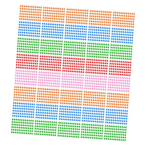 SOPOTUTU 100 Blatt Teiliges Wasserfeste Teardrop Indexaufkleber aus Robustem Kupferdruckpapier Beschreibbare Haftnotizen in Rot Grün Blau Orange und Dekorative Organizer-sticker für Planer von SOPOTUTU