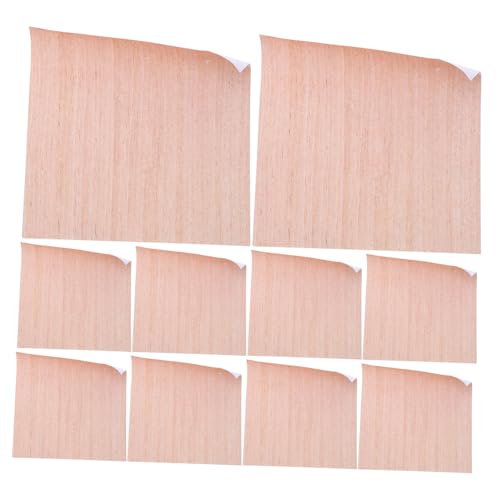 SOPOTUTU 100 Blatt Wood Grain Selbstklebende Notizblöcke Holzmaserung Haftnotizen Memo Pads für Büro Schule Zuhause Stark Haftend Rückstandsfrei Entfernbar Stilvolles Design Vielseitig von SOPOTUTU